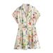 Cross-border Wholesale Of New Spring Women's Clothing In European And American Style, Collared Floral Print_ecoleips.com