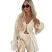 Women's Clothing Fashion Casual Suits Elegant Tops And Shorts Suits_ecoleips.com