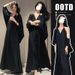 Autumn New Korean Fashion With Strap Long And Cardigan Two-Piece Set Maternity Dress_ecoleips.com