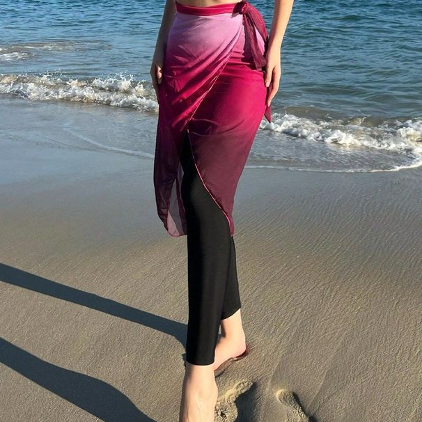 Women's Clothing Gradient Color Tie-Dye Swimwear Cover Up Fashionable Versatile Women's Swimwear Bikini Set_ecoleips.com