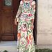 Women O-neck Long Sleeved Lace Up Beach Dress Casual Bohemian Summer Maxi Dresses Geometric Pattern Printed Loose Holiday Dress_ecoleips.com