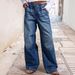 Women's Clothing Mid waist Wide leg Pleated Loose Jeans Women's Street Retro Straight Pants _ecoleips.com
