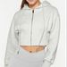 Women's Light Gray Cotton Hooded Zip-Up Sweatshirt - Casual Fall Pullover With Long Sleeves (S/M/L/XL)_ecoleips.com