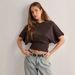 Women's Round Neck Pullover T-Shirt Short Sleeve Solid Color Loose Top For Summer Versatile New Arrival_ecoleips.com