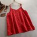 Summer Simple All-match Top Loose Thin Camisole Solid V-neck Vest Women Clothing Sleeveless Casual Highstreet Holiday T-shirt_ecoleips.com