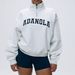 In Stock Correct Version Nanyou High-End Kendall Jenner Same Style Zipper Half-High Collar Sweatshirt 3D Letter_ecoleips.com