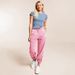European And American Fashion 2025 New Style High-end Washed Elastic Waist Workplace Women's Clothing Simple Solid Color_ecoleips.com