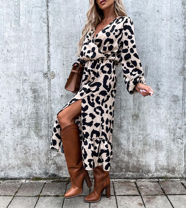 cross-border European American Foreign Trade Women's Clothing 2025 Autumn And Winter New Elegant Slim-fit_ecoleips.com