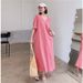 plus Size 300 Pounds Long Dress Women's Summer New Style 200 Pounds Korean Loose Knee-Length Short-Sleeved T-Shirt Dress_ecoleips.com