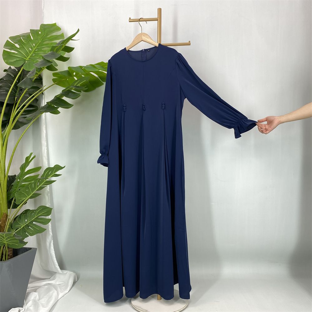 Casual Solid Color Nida Women's Dress New_ecoleips.com