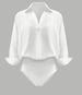 Women's Clothing Fashionable Design Women's Lapel Jumpsuit Slim Fit Mid Sleeve Shirt Top For Formal & Casual For Women_ecoleips.com
