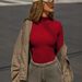 Bestseller 2026 Ribbed Half-Turtleneck Long-Sleeve T-Shirt For Women, Slim Fit, Straight Shoulder, Sexy Knit Base_ecoleips.com