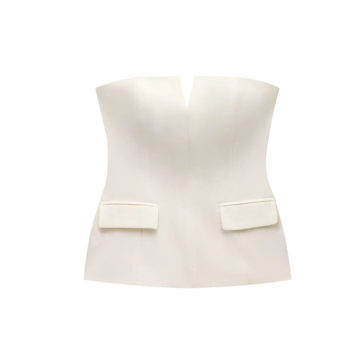 Aria Basics Aria Basics European And American Cross-border Clothing Wholesale: Women's Solid Color Strapless Tube Top_ecoleips.com