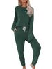 Women's Casual Two Piece Loungewear Set Long Sleeved T-Shirt And Pants For Fall Winter_ecoleips.com