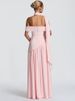 Mozision Off-shoulder Backless Sexy Maxi Dress Women Fashion Strapless Sleeveless Pleated Thigh High Split Club Party Long Dress_ecoleips.com
