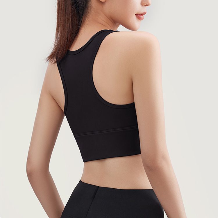 One-piece Shock-absorbing Sports Underwear Running Breathable Full Cup Yoga Vest 2026new Fitness Bra Women_ecoleips.com