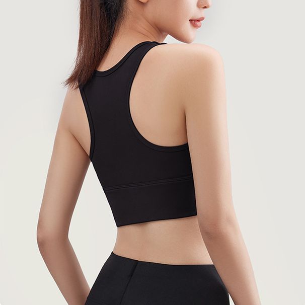 One-piece Shock-absorbing Sports Underwear Running Breathable Full Cup Yoga Vest 2026new Fitness Bra Women_ecoleips.com