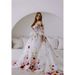 Hand-Embroidered Floral Ball Gown For Weddings & Special Occasions – Elegant Sweetheart Neckline, Floor-Length A-Line Dress_ecoleips.com