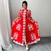 Women's Clothing Red Collar Loose Swing Floral Dress_ecoleips.com