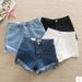 Korean 2025 Summer New Style High-Waisted Slimming Denim Shorts With Fringe And Wide Legs For Women_ecoleips.com