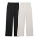 Suitable For All Seasons ZA 2024 Summer New Women's Linen Fashion High-Waisted Straight Pants_ecoleips.com