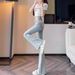 American Retro Light-colored Flared Jeans For Women, 2025 Autumn And Winter New Style, High-waisted, Hip-lifting,_ecoleips.com