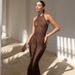 Elegant Off-Shoulder Knit Sleeveless Bodycon Dress – High Waist Backless Summer Dress For Women_ecoleips.com