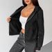 AD699 New European American Style Hooded Cardigan Sweatshirt For Autumn And Winter, Versatile, Casual, Comfortable,_ecoleips.com