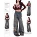 American Retro Side-zip Raw-edge Straight-leg Jeans For Women, Spring/summer Trendy New Butterfly Patch Floor-length_ecoleips.com