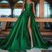 Elegant Wedding Dress Chic Women Luxury Gowns Fold Party Dress Spring Summer Off Shoulder High Split Dresses In Special Occasion_ecoleips.com