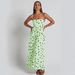 Foreign Trade Spring/Summer New European And American Women's Clothing U-neck Waist-Cinching Large Hem Polka Dot_ecoleips.com