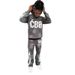 Men's Women's Wide Leg Pants Set American Style Export Trendy Brand Hooded Sweatshirt 3D Printed Lettering Autumn Winter Pockets_ecoleips.com