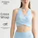 Women's Cross Neck Halter Padded Yoga Bra Three Strapped Design Nude Feel Fitness Sports Bra Beautiful Back_ecoleips.com