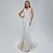 Women's Clothing Annual Party Evening Dress Sleeveless Sexy V Neck Dress Banquet Ball Sequin Dress_ecoleips.com