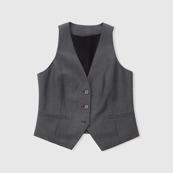 Women's Clothing Spring New Style Stylish Relaxed Vintage Look 3 Piece Suit Vest Wide Leg Pants Set_ecoleips.com