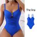 Women's Clothing Solid Color Tight Belly Covering Hot Spring Bikini Sexy One Piece Swimsuit Women_ecoleips.com