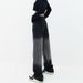 Black Gradient Jeans Women With A Pear-shaped Figure, 2026 High-waisted Straight Wide-leg Pants, Long Trousers For_ecoleips.com