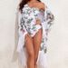 Women's Clothing Swimsuit Tassel Blouse Mesh Three Piece Swimsuit Fashion Print Bikini_ecoleips.com