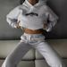 Women's Clothing autumn and winter new casual plus velvet long sleeved hooded printed sweater trousers suit for women_ecoleips.com