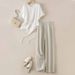 Women's Clothing Summer Irregular T Shirt Slim Top Wide Leg Pants Suit_ecoleips.com