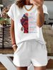 Women’s 2 Piece Outfit Set – Oversized Graphic T-Shirt And Biker Shorts Matching Set, Casual Summer Lounge Tracksuit For Daily Wear-362_ecoleips.com