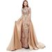 European And American Foreign Trade Evening Dress 2025 Spring And Summer New Green Dress Fishtail Long Sleeve Light Luxury Trailing Evening Dress Lace_ecoleips.com