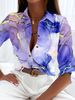 Women's Clothing Blouse And Shirts Elegant Colored Shirts 3D Button Printed Long Sleeve Fashion Shirts_ecoleips.com