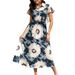 Real Photos Of The Long Dress, Beach Dress, Vacation Dress With A Tight Waist Design And Collar; Available At Clearance_ecoleips.com