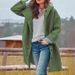 Trendy Oversized Hooded Wool Coat For Women - Long Sleeve Polo Collar Casual Fall Winter Blazer (Rose Red, Blue, Gray, Green, Black)_ecoleips.com