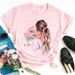 European And American Clothing, Vintage Plus-size Urban Girl T-shirt, Women's Short Sleeves_ecoleips.com