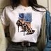 Spring/Summer Cross-Border Fashion Urban Girl White Casual Plus Size Women's Letter Print Summer T-Shirt_ecoleips.com