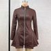 Women's Clothing Women's Slim Fit Long Sleeved Pleated Dress Fashionable European American Style With PU Leather Zipper_ecoleips.com