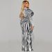 Women's Clothing Plus Size Women's Irregular Striped Long Sleeved Dress Long Sleeve For Formal & Casual For Women_ecoleips.com