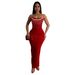 New Fashion Women's Clothing One Shoulder Slit Hot Diamond Hip Dress_ecoleips.com
